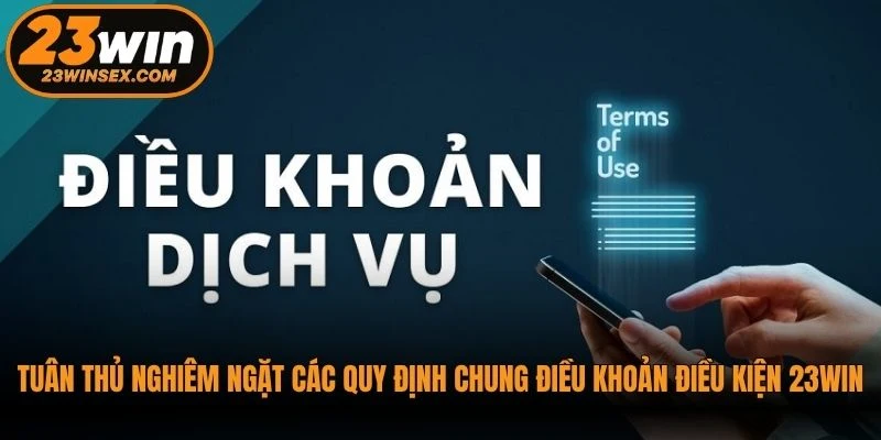 Tuân thủ nghiêm ngặt các quy định chung điều khoản điều kiện 23WIN