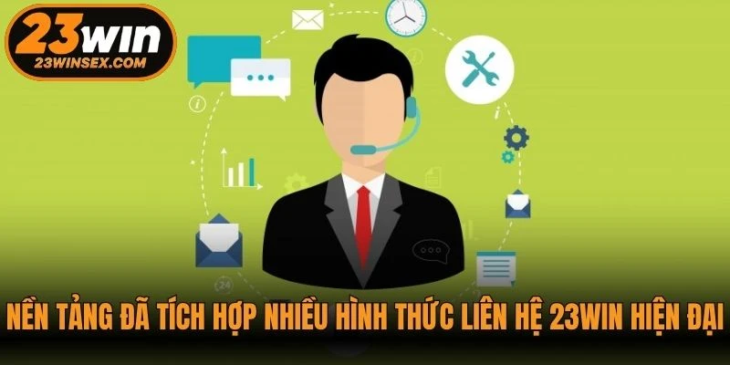 Nền tảng đã tích hợp nhiều hình thức liên hệ 23WIN hiện đại