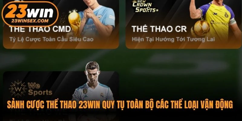 Sảnh cược thể thao 23WIN quy tụ toàn bộ các thể loại vận động hấp dẫn